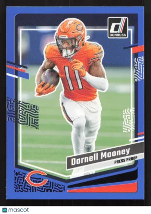 2023 Donruss Darnell Mooney #50 Press Proof Blue Parallel