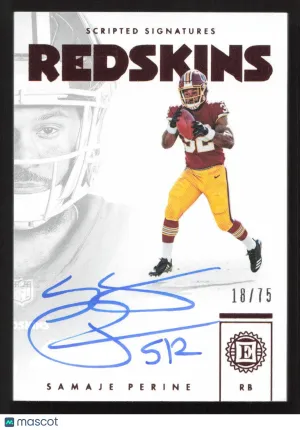 2017 Panini Encased Samaje Perine #SS-SPR Scripted Signatures AU,SN