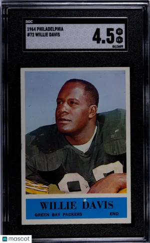 1964 Philadelphia Willie Davis #72 SGC 4.5