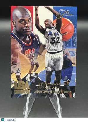 Shaquille O'Neal 1994 Fleer Flair USA Basketball Weights & Measures #7 - USA Basketball Orlando Magic