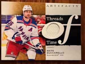 2021-22 UD Artifacts Mats Zuccarello Threads of Time Game Used Jersey #TT-MZ