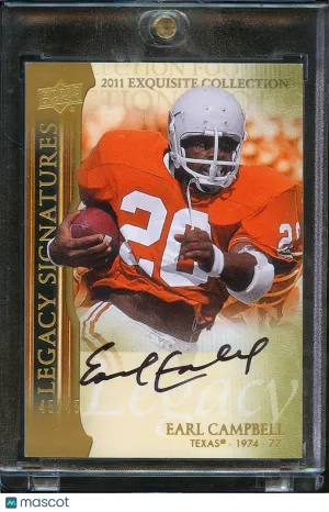 Earl Campbell 2025 Upper Deck Exquisite Collection Auto Texas Longhorns