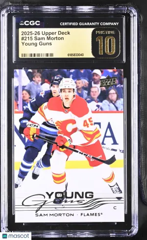 2025-26 Upper Deck Sam Morton Young Guns Rookie #215 CGC 10 Calgary Flames