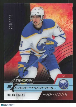 2021-22 Upper Deck Synergy Dylan Cozens #EP-DC Exceptional Phenoms Blue SN