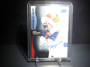 2023-24 UD Premier Hockey Alex Newhook #74 Auto 1/1