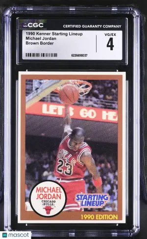 1990 Kenner Starting Lineup Michael Jordan Brown Border CGC 4 Chicago Bulls