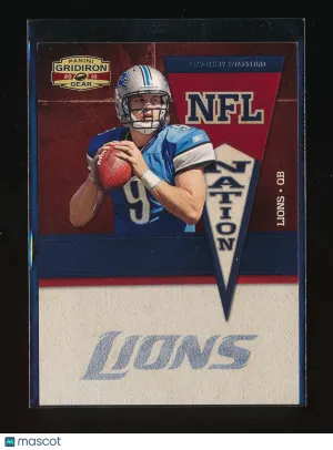 2010 Panini Gridiron Gear Matthew Stafford Silver Box Topper Base Set