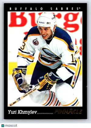 1992 Pinnacle Yuri Khmylev #201 Buffalo Sabres