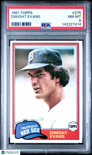 1981 Topps Dwight Evans #275 PSA 8
