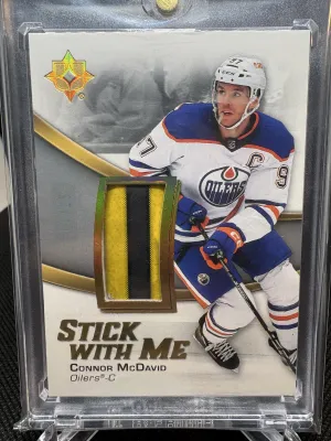 2022-23 UD Ultimate Collection Stick With Me Gold Connor McDavid /25 #SWM-CM