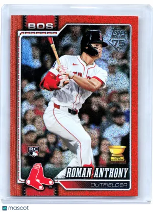 Topps 2026 Topps Series One Baseball—Roman Anthony #189 Red Parallel/Variety Rookie RC—Near Mint or Better