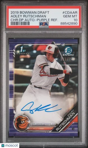 2019 Bowman Draft Chrome Auto Adley Rutschman #CDAAR CHR. DP 170/250 PSA 10