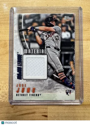 2025 Topps Major League Material Jace Jung #MLM-JJ Player-Worn RC Memorabilia