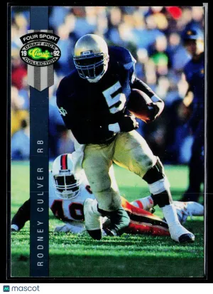 1992 Classic Four Sport Draft Pick Collection Rodney Culver #116