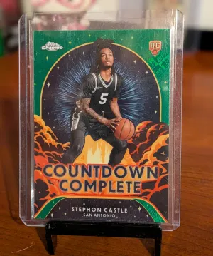 2024-25 Topps Chrome Stephon Castle Countdown Green Logogractor RC