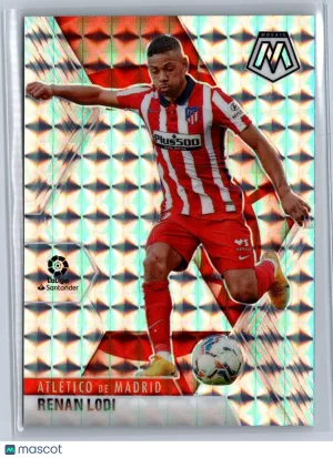 Renan Lodi 2020-21 Panini Mosaic LaLiga Mosaic Prizm #97 Atletico Madrid Soccer Card