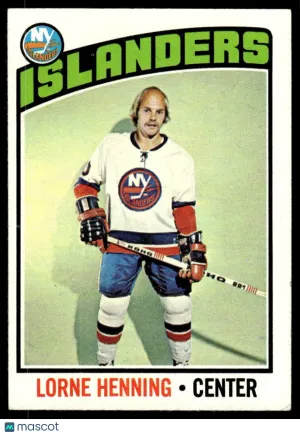 1976 Hockey Card Lorne Henning #193