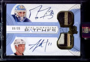 2011-12 The Cup Dual Signature Patches /35 Marc Andre-Fleury - Jordan Staal