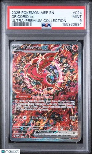 2025 Pokemon—Oricorio ex #024 Mega Evolution Promo—Black Star Promo Holo PSA 9