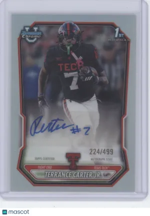 2026 Bowman Chrome University Football Terrance Carter Jr. #BCPA-TC Refractor /499 Auto