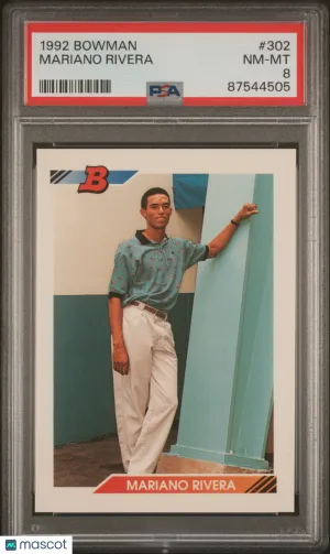 1992 Bowman Mariano Rivera PSA 8 #302