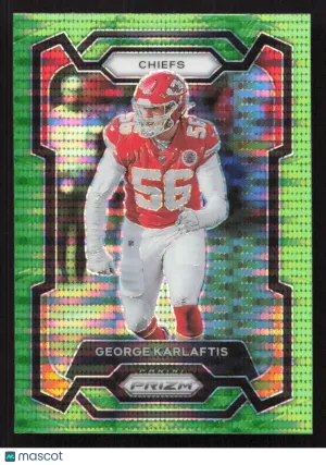 2023 Panini Prizm George Karlaftis #143 Neon Green Pulsar