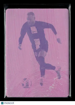 2023 Leaf Soccer Stars Neymar Jr. SS-8 Magenta Printing Plate Paris Saint-Germain Soccer Card