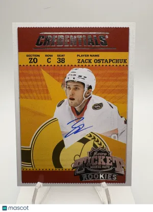 2024 Upper Deck Credentials Zack Ostapchuk #RTAR-ZO Retro Ticket Access Auto