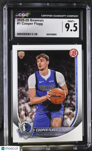 2025-26 Bowman Cooper Flagg Rookie #1 CGC 9.5 Dallas Mavericks