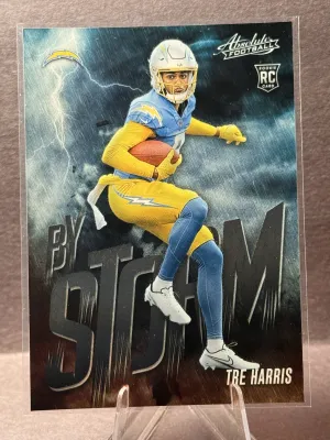 Tre Harris 2025 Panini Absolute By Storm #18 Los Angeles Chargers