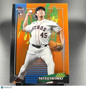 Finest Tatsuya Imai #3 Base Orange Refractor /25 Short Print Low Pop Rookie