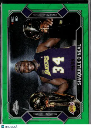 Shaquille O'Neal 2026 Topps Chrome Basketball Green /99 Los Angeles Lakers