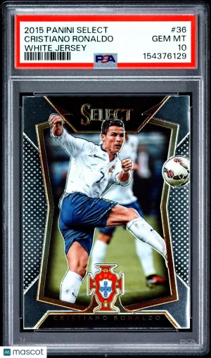 2015 Panini Select Cristiano Ronaldo #36 White Jersey PSA 10