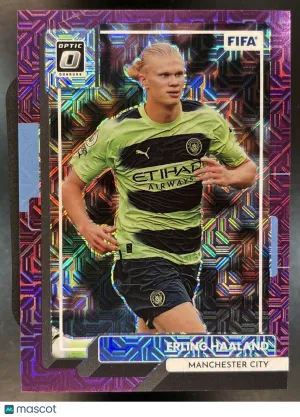 Donruss Erling Haaland Base Optic Purple Mojo #160 Manchester City