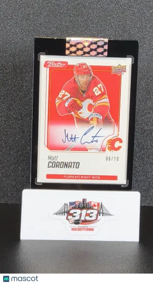 2025-26 Upper Deck Clear Cut Hockey Matt Coronato #RA-CO Red /10
