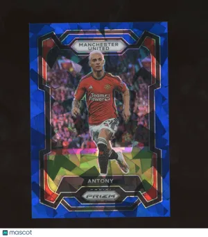 Antony 2023 Panini Prizm Premier League #37 Blue Ice 46/75 Manchester United