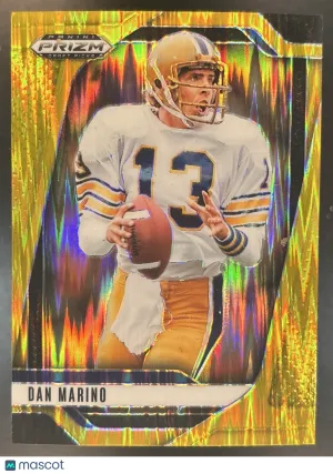 Panini Prizm Draft Picks Dan Marino Base Gold Flash /49 #192 Pittsburgh Panthers Football Card