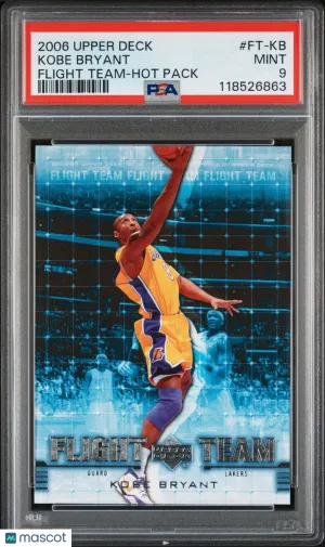 2006 Upper Deck Flight Team Hot Pack Kobe Bryant #FT-KB PSA 9 POP 10 RARE front