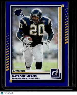2025 Panini Donruss Natrone Means #288 Press Proof Blue