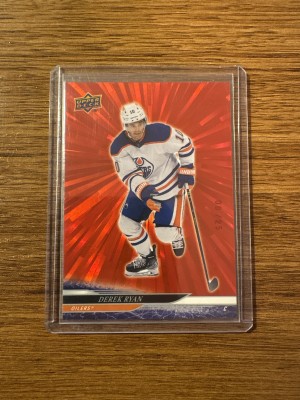 2024-25 Upper Deck Derek Ryan Red Outburst SSP /25 Oilers #312