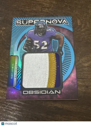 2026 Panini Obsidian Supernova Ray Lewis #SS-RLS Blue Flood /49 Memorabilia