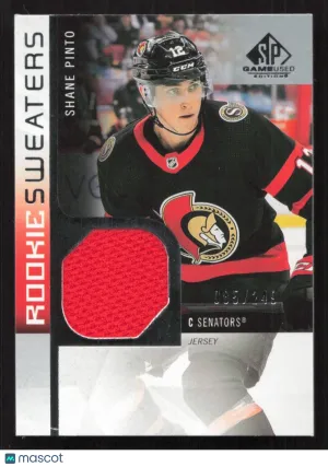 2021-22 SP Game Used Shane Pinto #RS-SP Rookie Sweaters SN,MEM