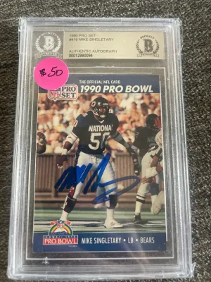 1990 Pro Set #416 Mike Singletary Autograph