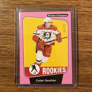 2024-25 UD Parkhurst Champions Cutter Gauthier Shell Pink Rookie /99 Ducks #241