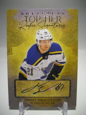 Upper Deck 2025-26 Artifacts Top Tier Rookie Signatures Auto Jimmy Snuggerud