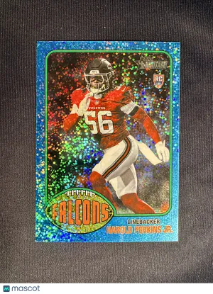 2026 Topps Heritage Harold Perkins Jr. #195 Chrome Light Blue Sparkle RC