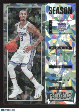 2017-18 Panini Contenders George Hill #9 Cracked Ice Ticket SN