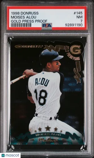 1998 Donruss Moises Alou #145 Gold Press Proof PSA 7