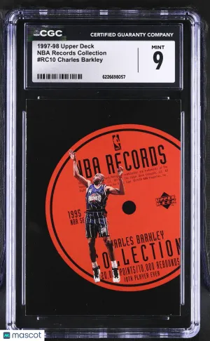 1997-98 Upper Deck Charles Barkley NBA Records Collection #RC10 CGC 9 Houston Rockets