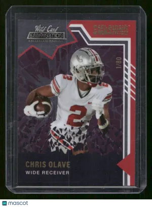 2021 Wild Card Alumination NIL Chris Olave #ANSM-1 Smashing Purple SN